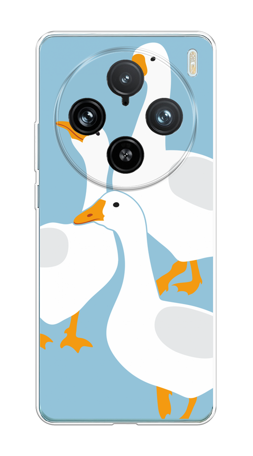 

Чехол на Vivo X100 Pro "Гусиное трио", Голубой;белый;серый;желтый, 2611850-1