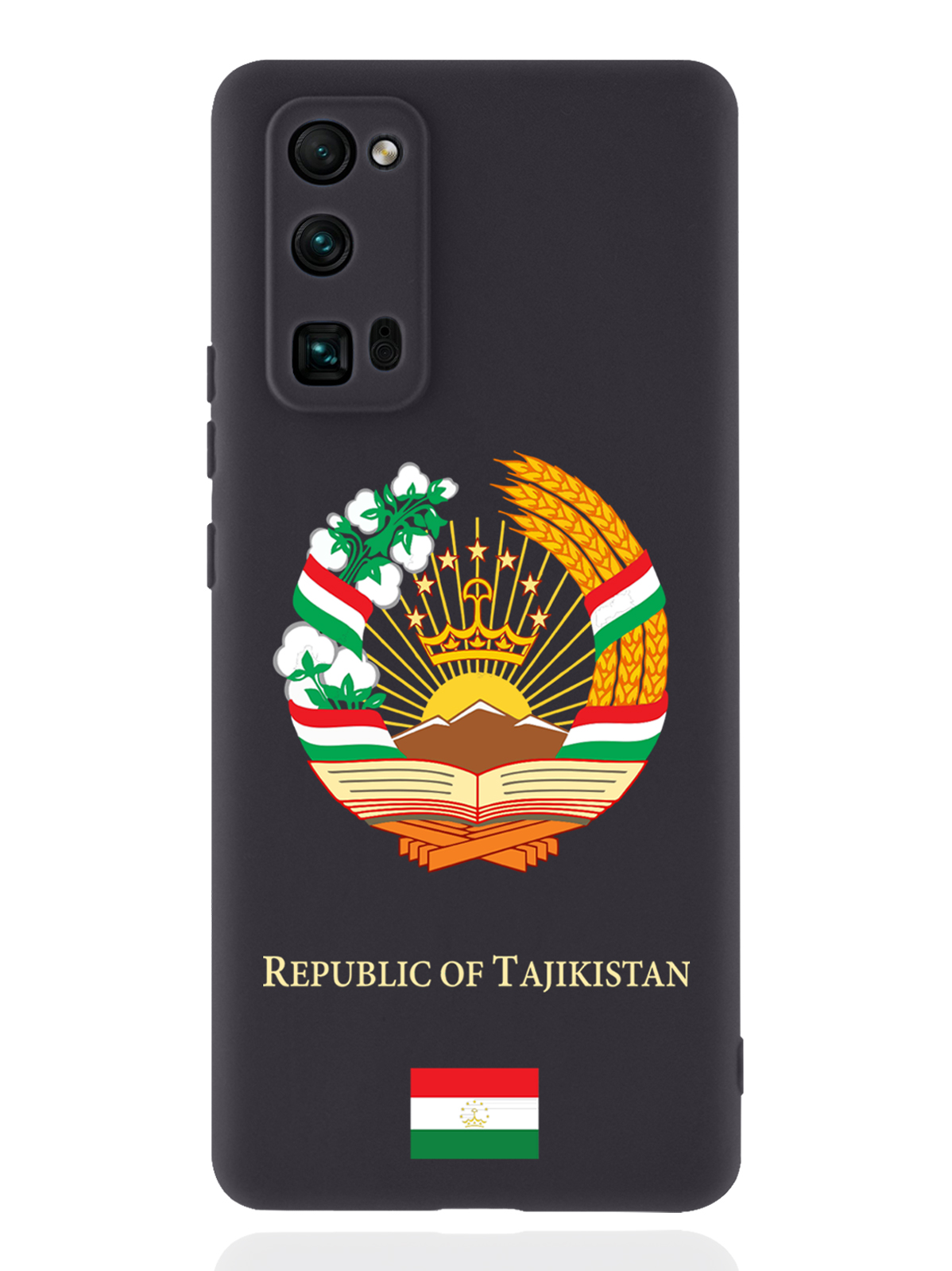 

Чехол SignumCase для Honor 30 Pro Герб Таджикистана черный, Разноцветный