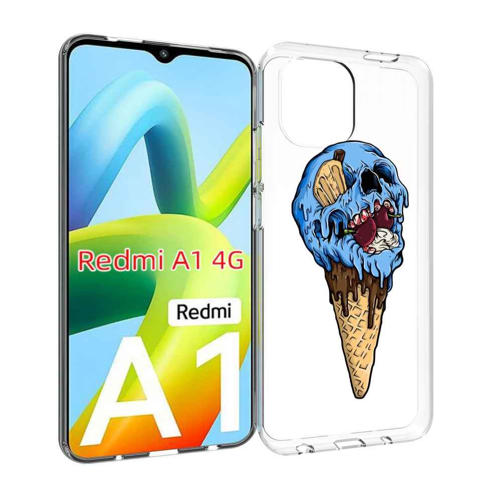 

Чехол Mypads Мороженное Череп Для Xiaomi Redmi A1, Прозрачный, Tocco