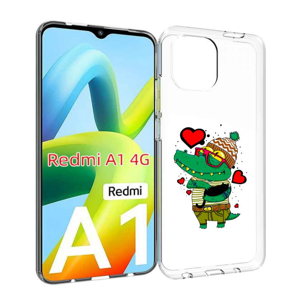 

Чехол Mypads Влюбленный Крокодил Для Xiaomi Redmi A1, Прозрачный, Tocco