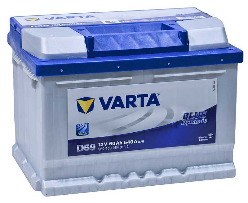 

Аккумулятор Varta Blue Dynamic D59 60 А/ч 540 A обр. пол. низкий Евро авто 560409