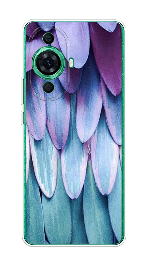 

Чехол на Huawei Nova 11 Pro "Синее перо", Фиолетовый;голубой, 6121350-3