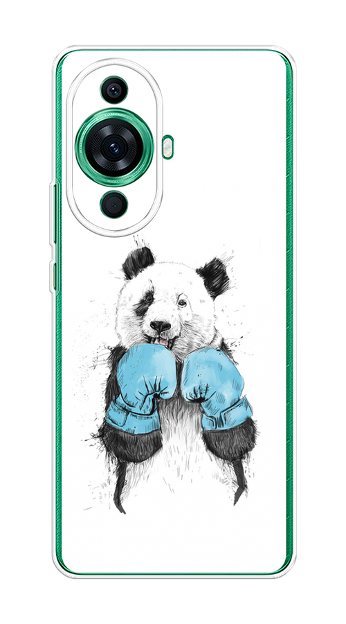 

Чехол на Huawei Nova 11 Pro "Панда боксер", Голубой;белый;серый, 6121350-1
