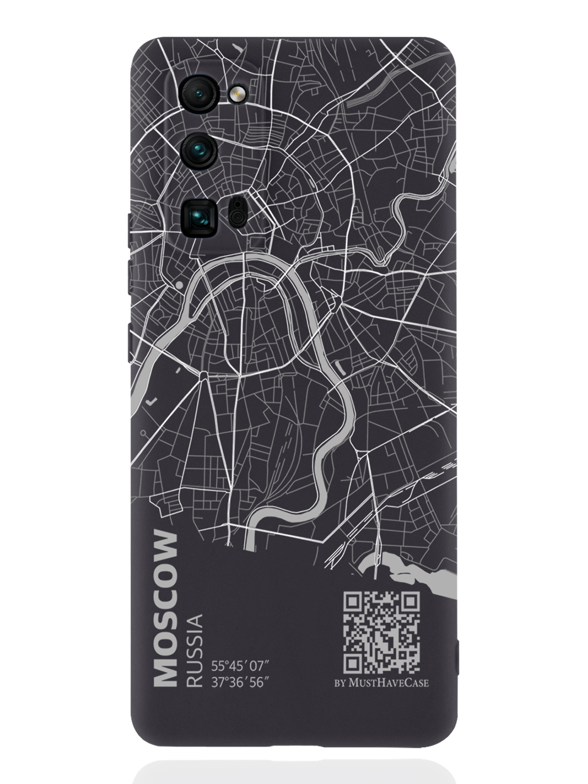 

Чехол MustHaveCase для Honor 30 Pro Карта Москвы черный, Серый;черный