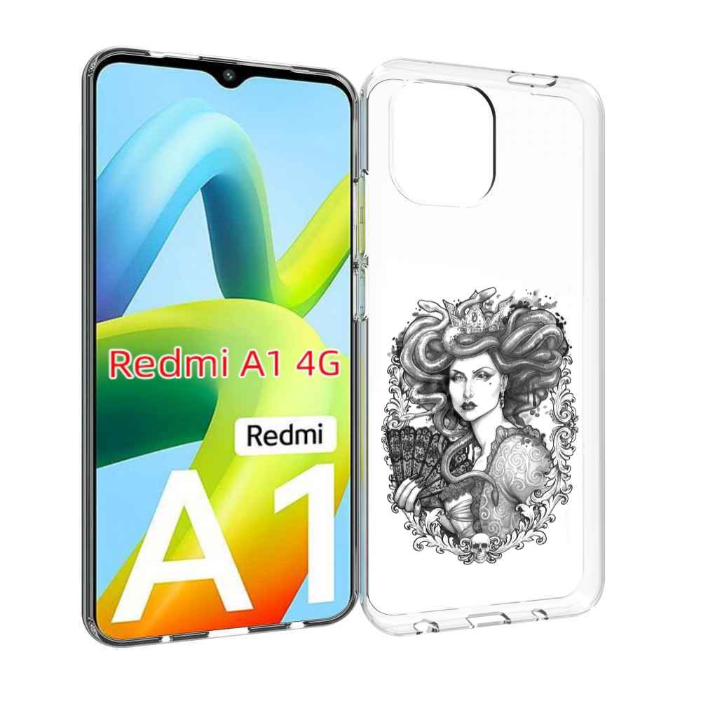 

Чехол Mypads Медуза Черно Белый Для Xiaomi Redmi A1, Прозрачный, Tocco