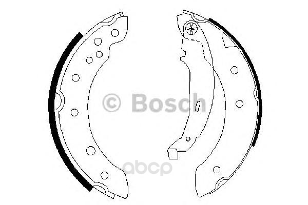 

Тормозные колодки Bosch барабанные для Renault Laguna 1.6i 97-01, Logan 1.4 986487585