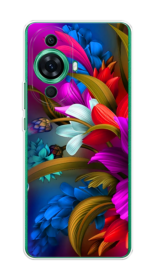 

Чехол на Huawei Nova 11 Pro "Фантастические цветы", Фиолетовый;красный;синий, 6121350-2