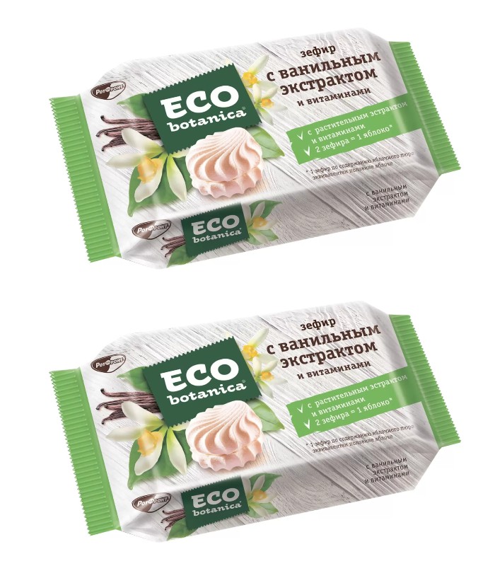 Зефир Eco Botanika с ванильным вкусом и витаминами, 250 г х 2 шт