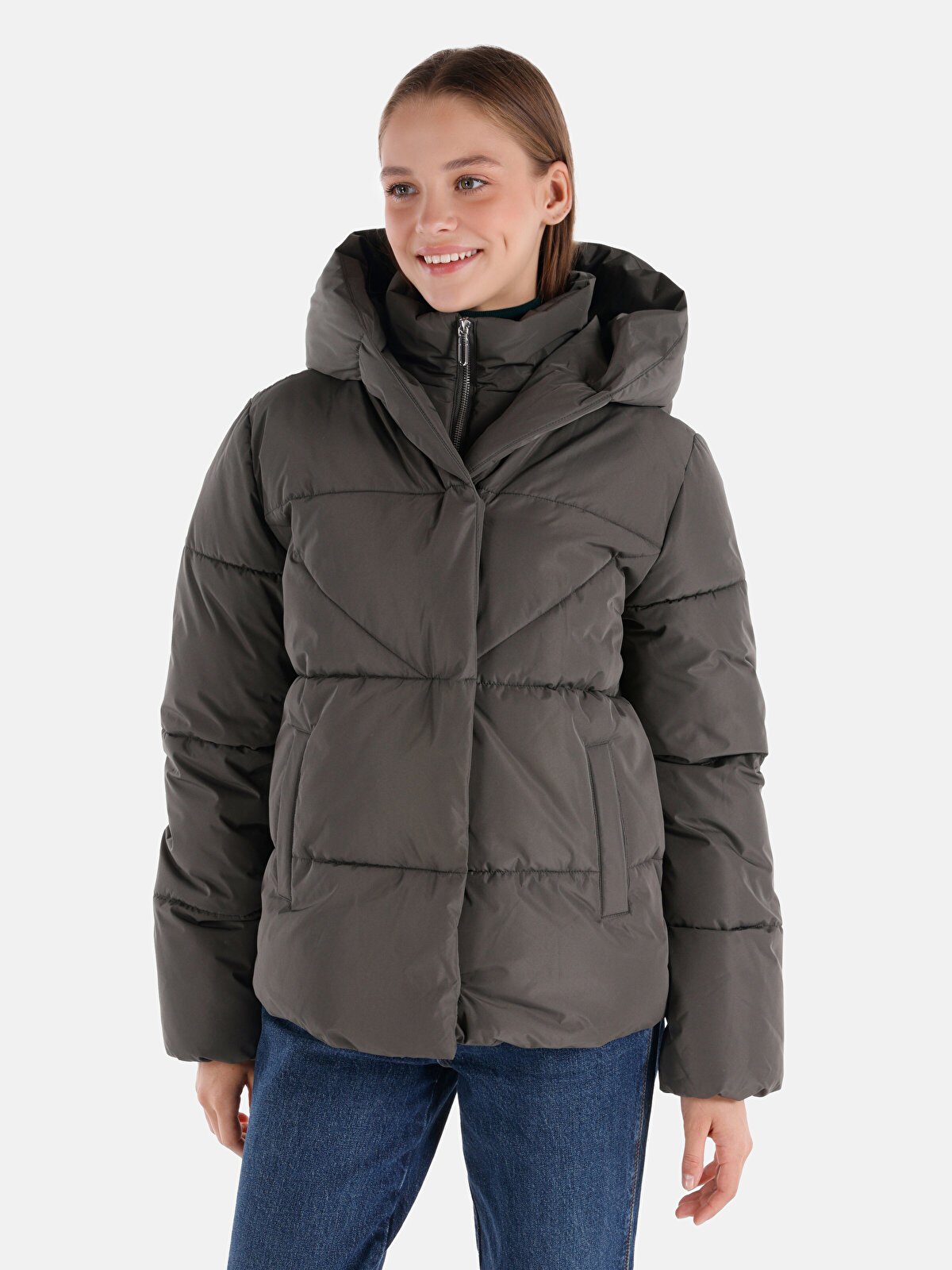 

Куртка женская COLIN'S CL1065788 зеленая S, Зеленый, CL1065788