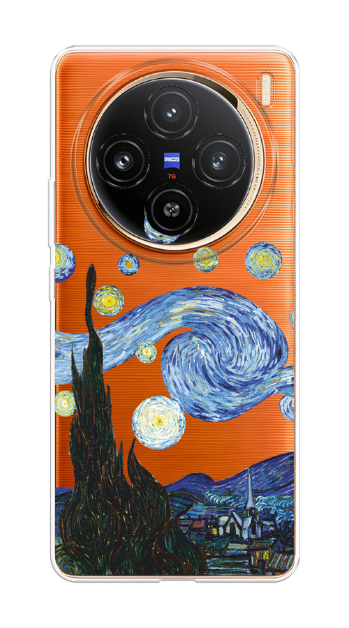 

Чехол на Vivo X100 "Ночь Ван Гога", Голубой;синий;черный, 2611750-1