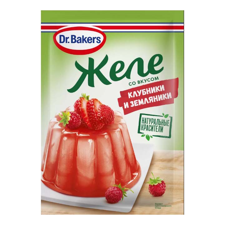 

Смесь для приготовления десерта Dr.Bakers Желе клубника-земляника 45 г