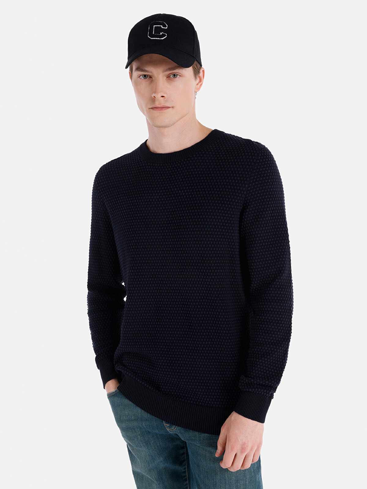 

Джемпер мужской COLIN'S CL1065803 синий XL, CL1065803