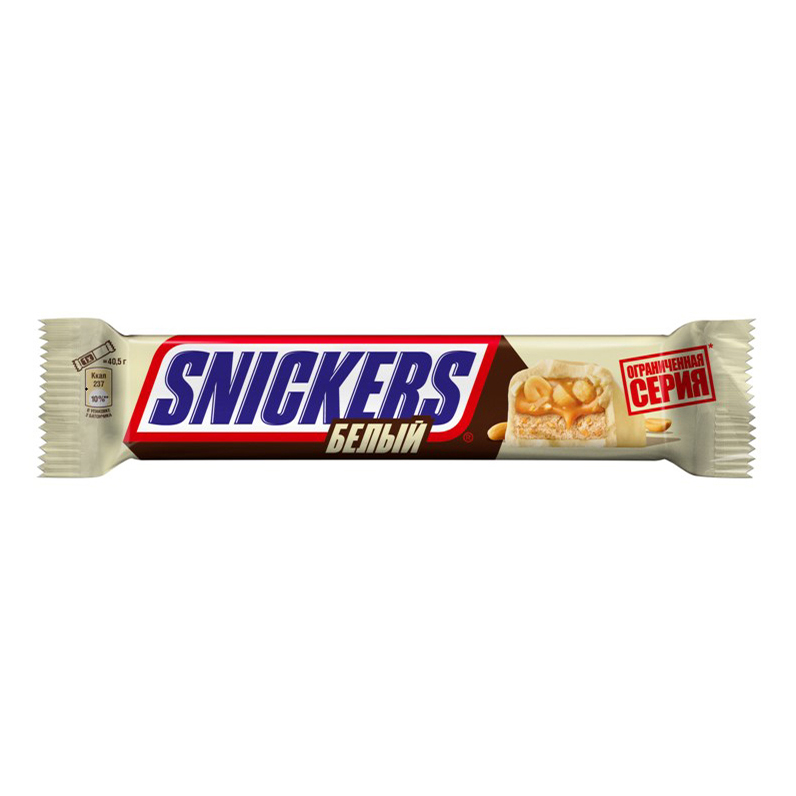 Батончик Snickers Белый шоколадный 81 г