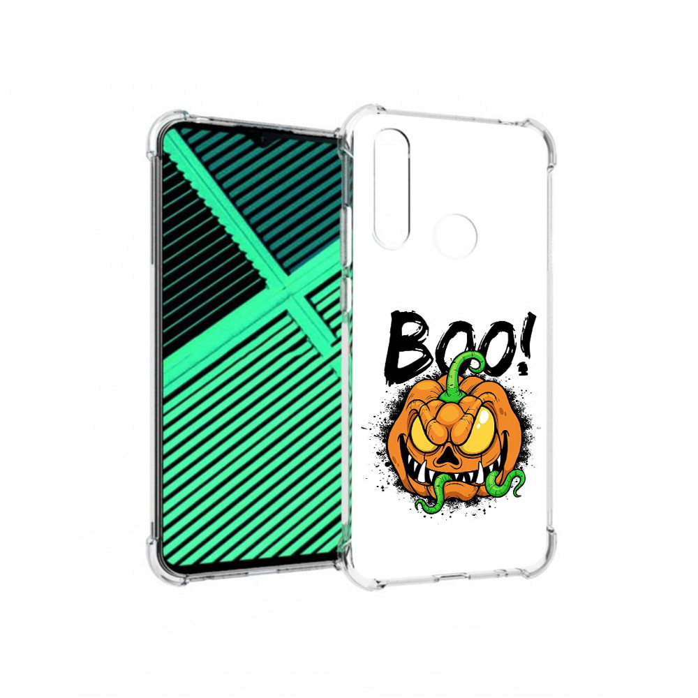 

Чехол MyPads Tocco для Motorola Moto G8 Power Lite Хэллоуин бу (PT227069.358.193), Прозрачный, Tocco