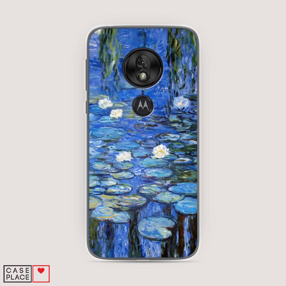 

Чехол на Motorola Moto G7 Play "Нарисованный пруд", Синий;зеленый, 241250-4