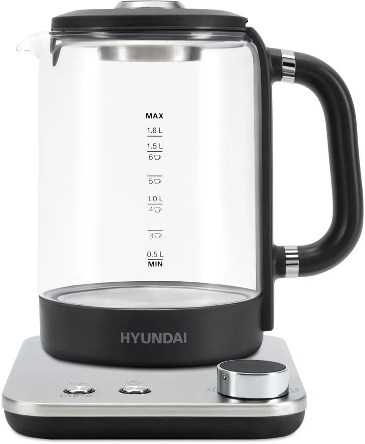 

Чайник электрический HYUNDAI HYK-G5401 1.7 л серебристый, HYK-G5401