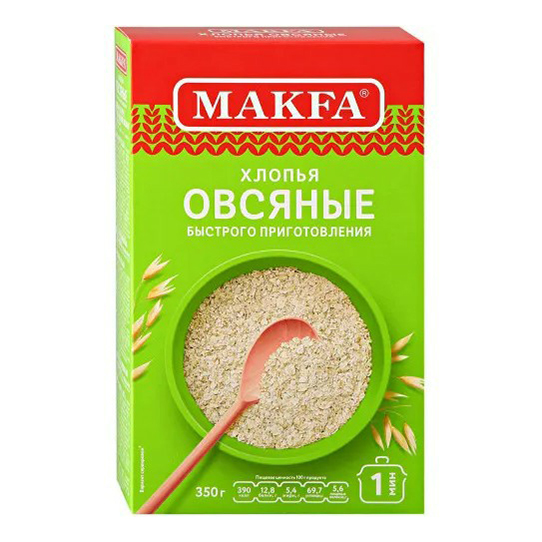 фото Хлопья makfa овсяные 350 г