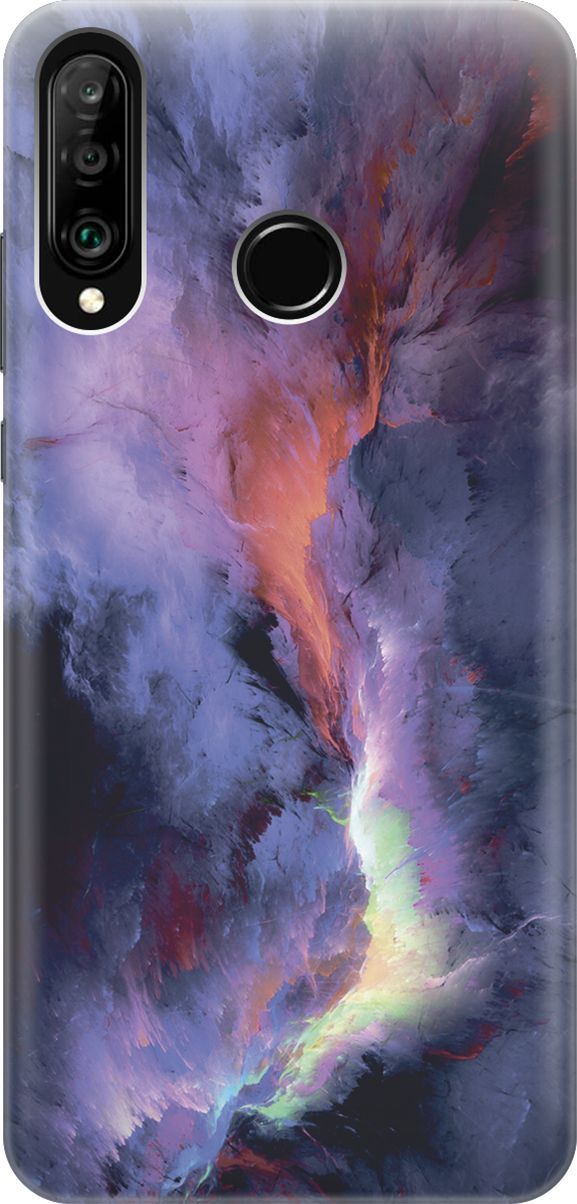 

Чехол на Honor 20 Lite/20s/Huawei P30 Lite "Гром и молния", Фиолетовый;черный, 5906