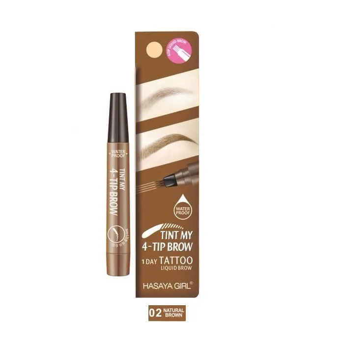 

Стойкий тинт для бровей Hasaya Girl MY 4-TIP BROW цвет 02 коричневый