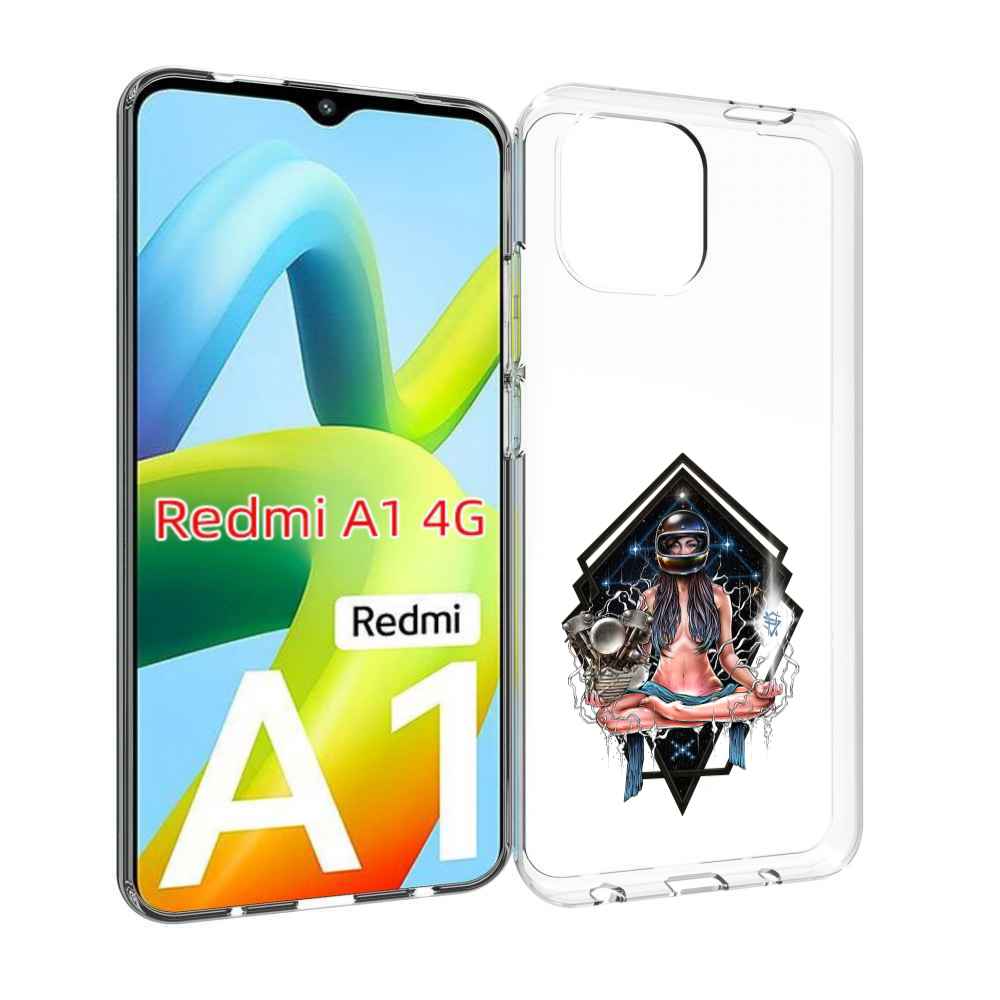 

Чехол Mypads Красивая Девушка В Шлеме Для Xiaomi Redmi A1, Прозрачный, Tocco
