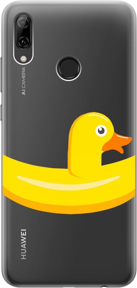 

Чехол на Honor 10 Lite/Huawei P Smart (2019) "Duck Swim Ring" прозрачный, Прозрачный;белый, 5242