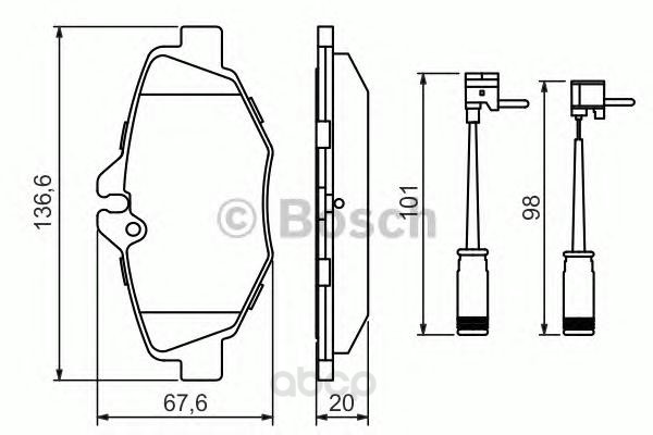 

Тормозные колодки Bosch передние для Mercedes-Benz W211 2.0-2.4/2.0Сdi 2002- 9864942