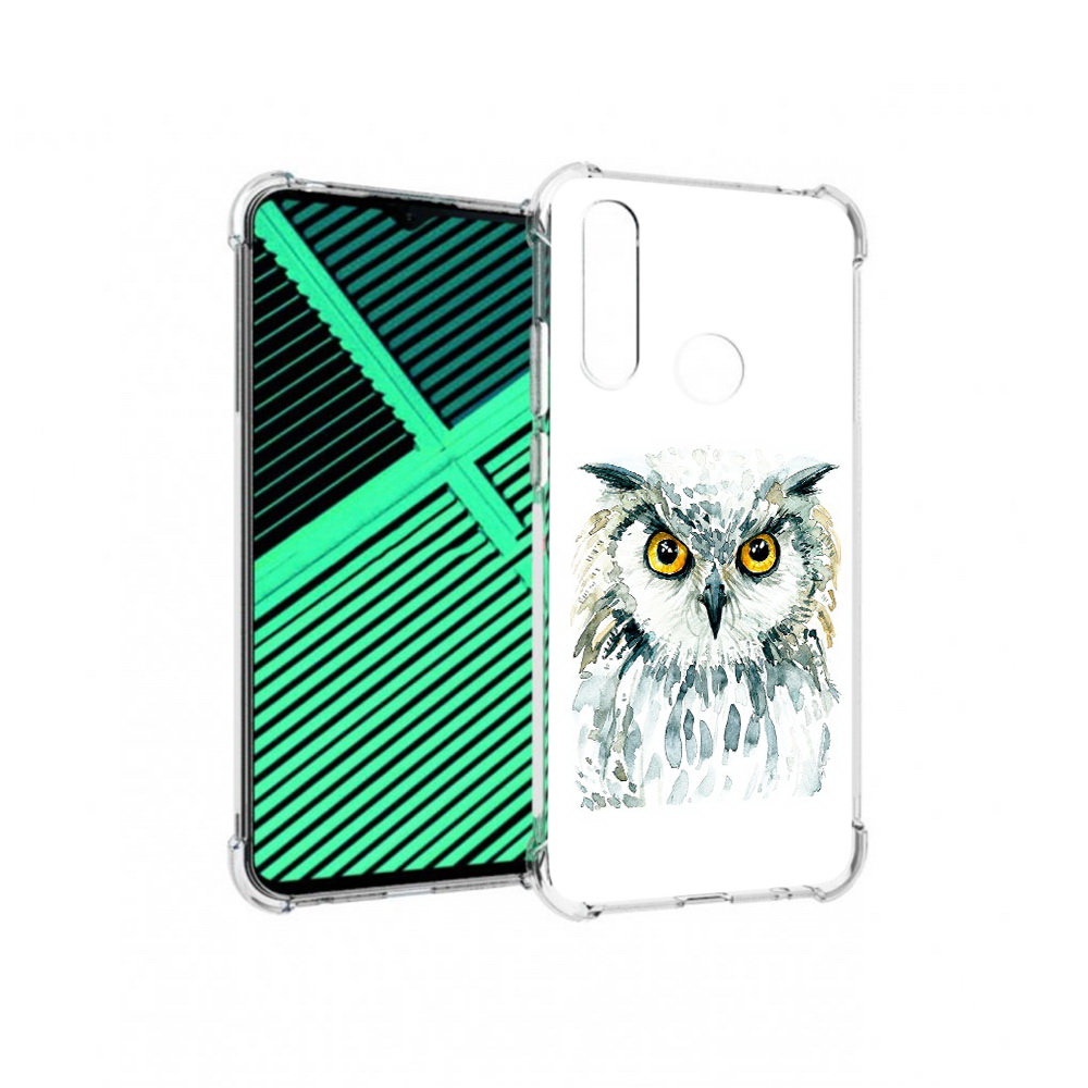 

Чехол MyPads Tocco для Motorola Moto G8 Power Lite Серьезная сова (PT227069.358.156), Прозрачный, Tocco