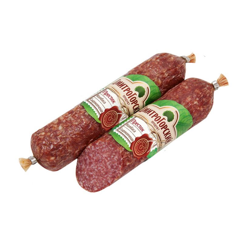 

Колбаса сырокопченая Дмитрогорский Продукт Престиж +-510 г