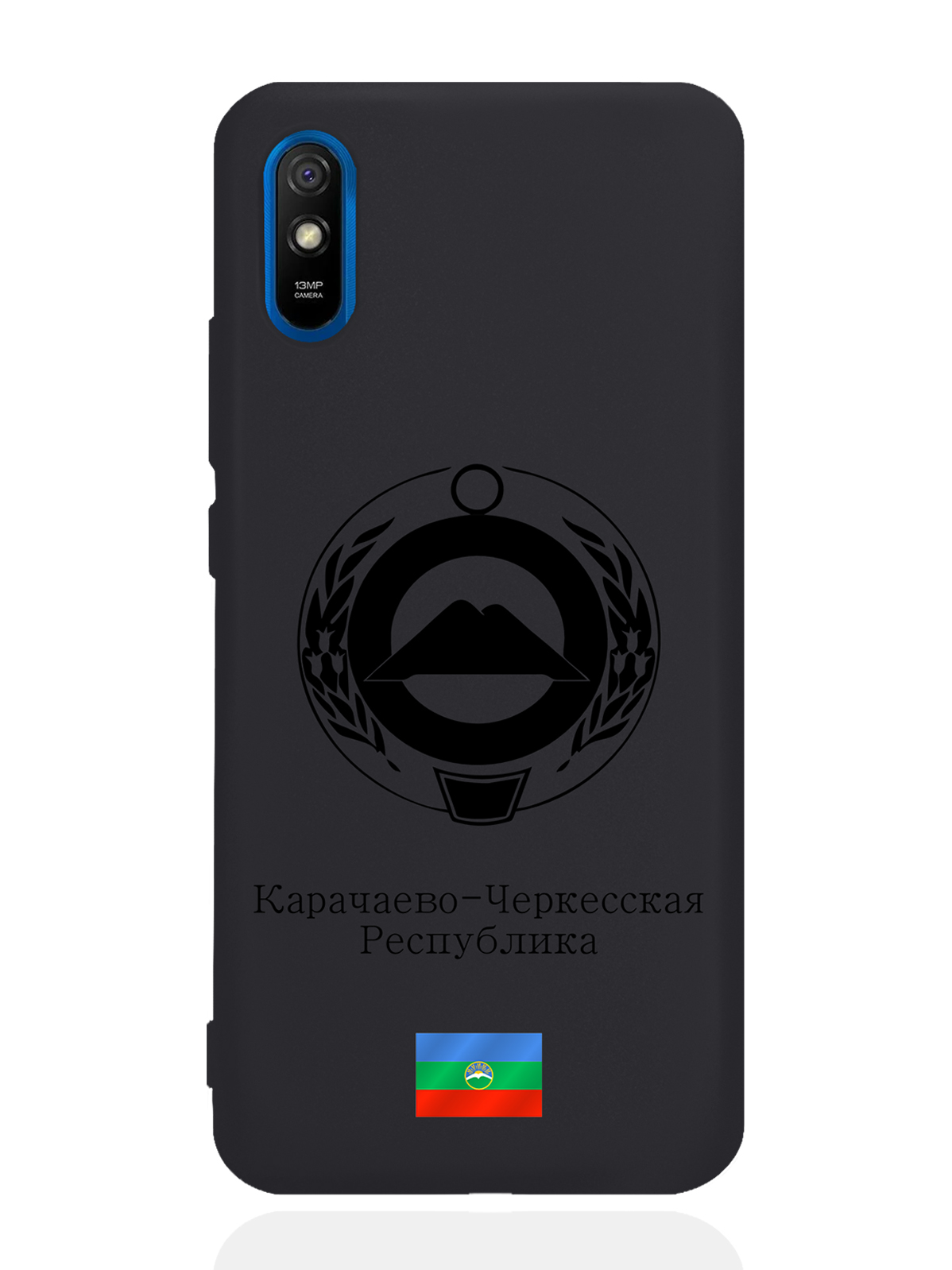 

Чехол SignumCase для Xiaomi Redmi 9A Черный Герб Карачаево-Черкесии черный