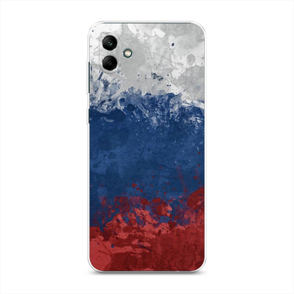 фото Чехол awog на samsung galaxy a04 / самсунг a04 "флаг россии неровный"