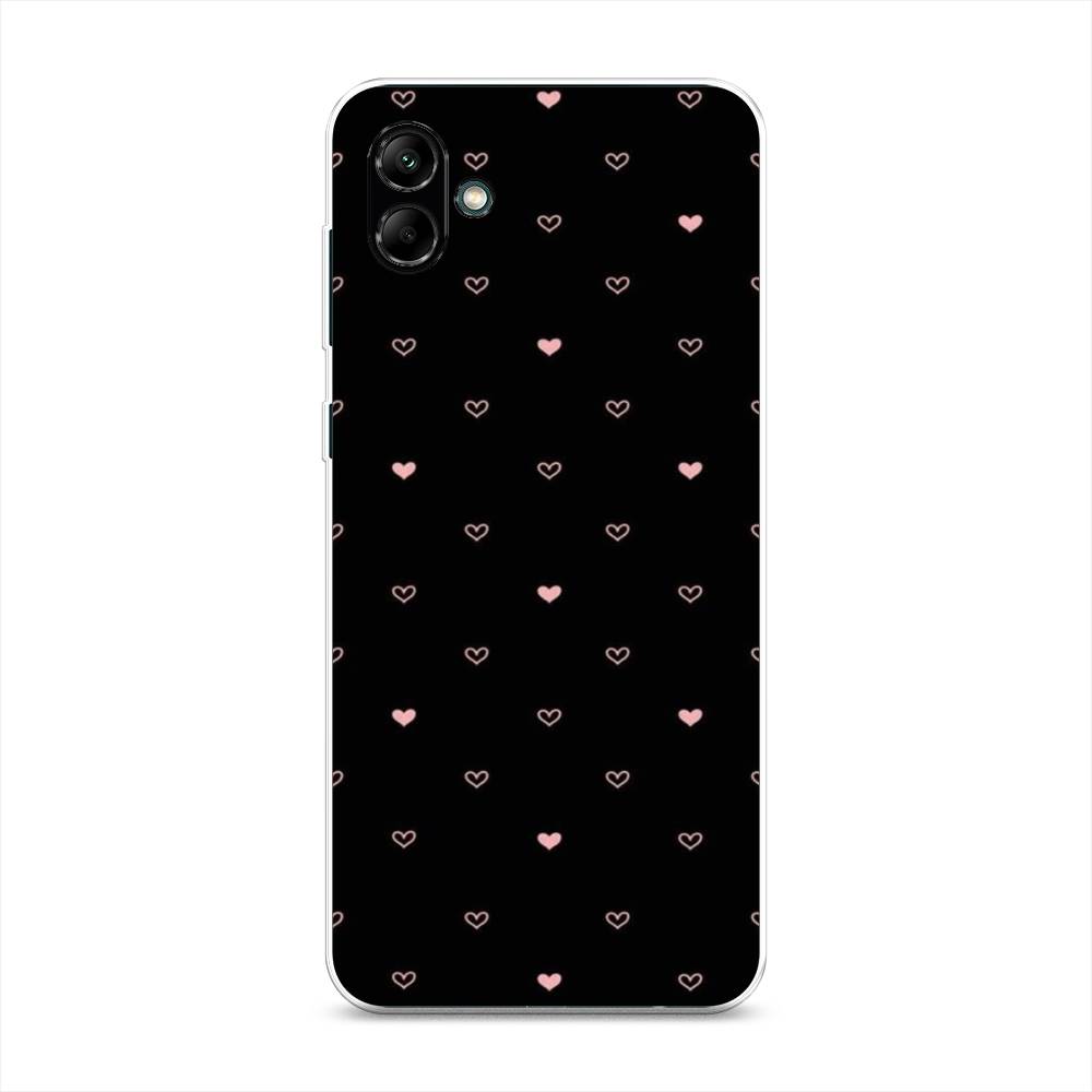 

Чехол Awog на Samsung Galaxy A04 / Самсунг A04 "Черный фон и сердечки", 2107050-3