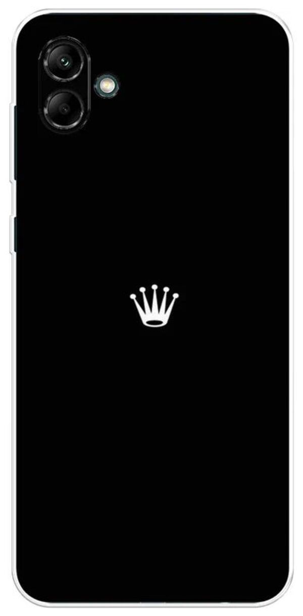 

Чехол Awog на Samsung Galaxy A04 / Самсунг A04 "Белая корона на черном фоне", Белый;черный, 2107050-7