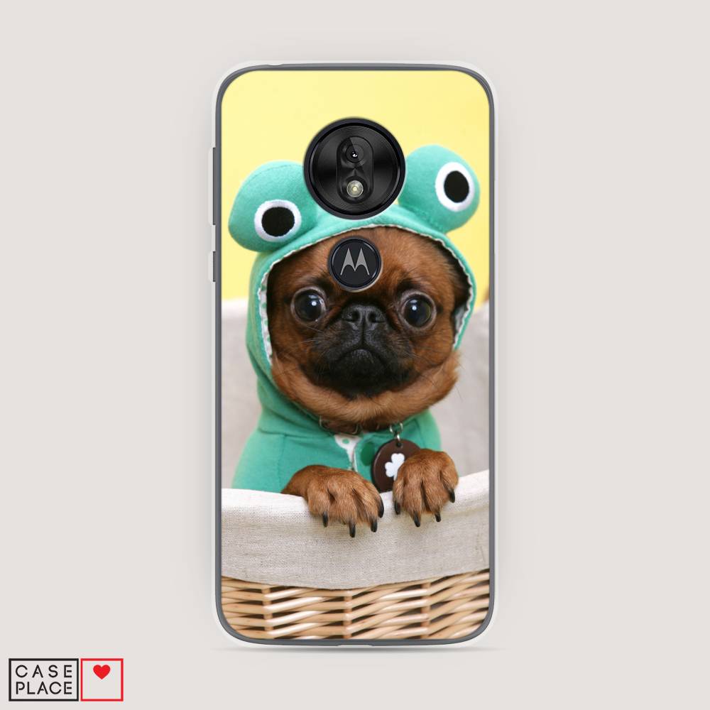 

Чехол на Motorola Moto G7 Play "Собачка в шапке лягушки", Коричневый;желтый;голубой, 241250-1
