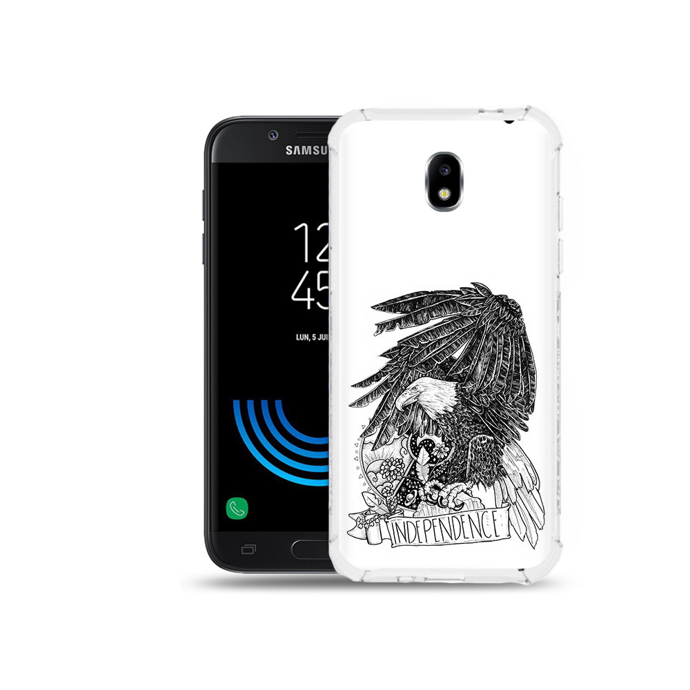 

Чехол MyPads Tocco для Samsung Galaxy J5 (2017) черно белый сокол, Прозрачный, Tocco