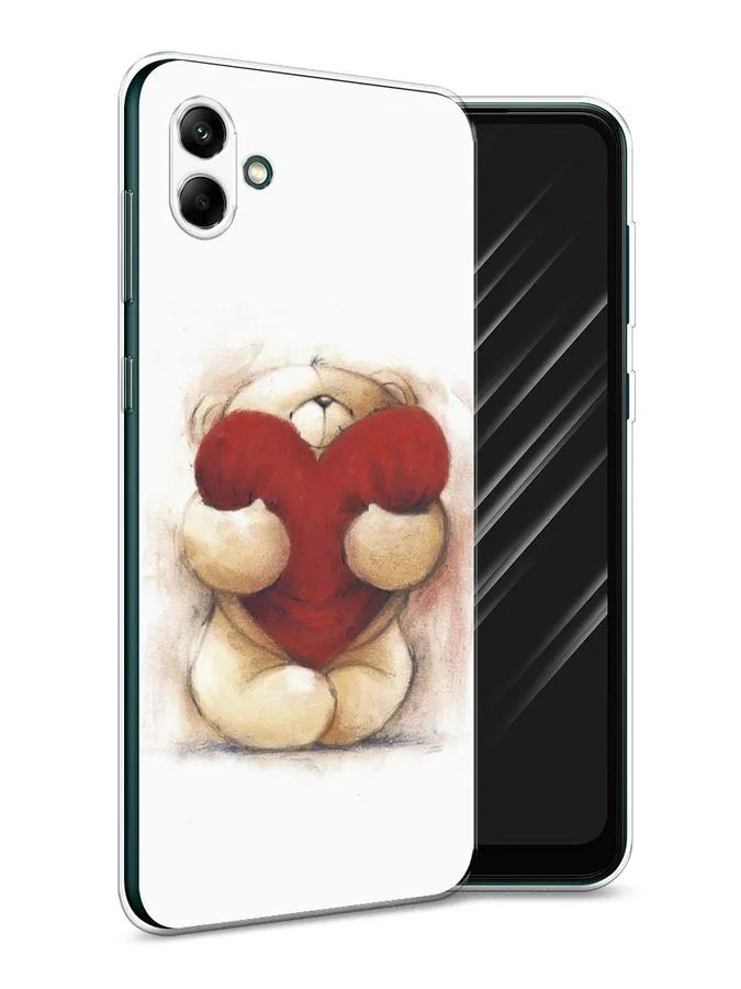 

Чехол Awog на Samsung Galaxy A04 / Самсунг A04 "Мишка с сердцем 1", Разноцветный, 2107050-6