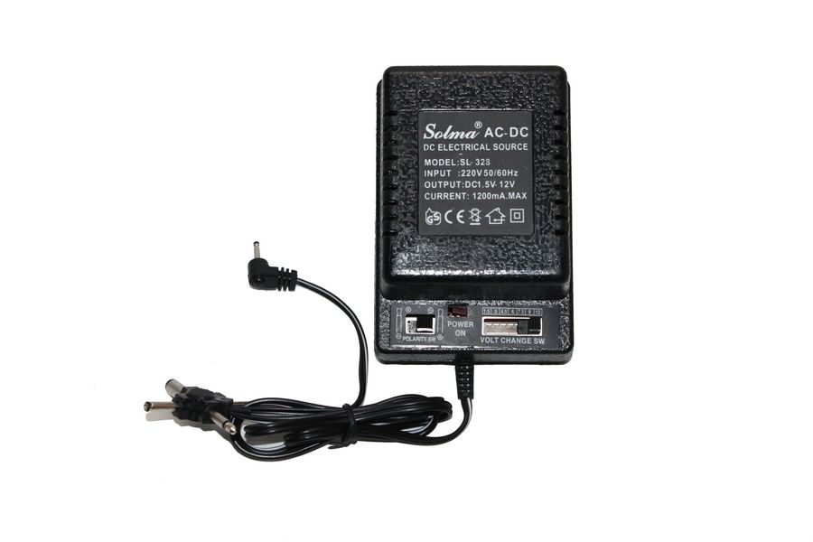 

Блок питания 1.2А универсальный 1.5-12В 5 штекеров SL-328