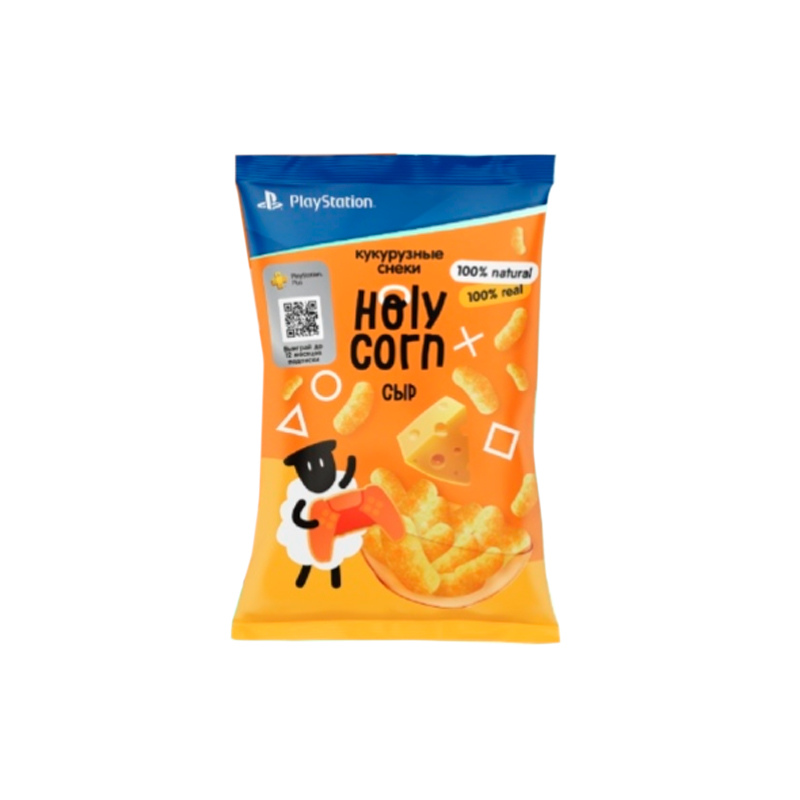 фото Кукурузные снеки holy corn со вкусом сыра 50 г