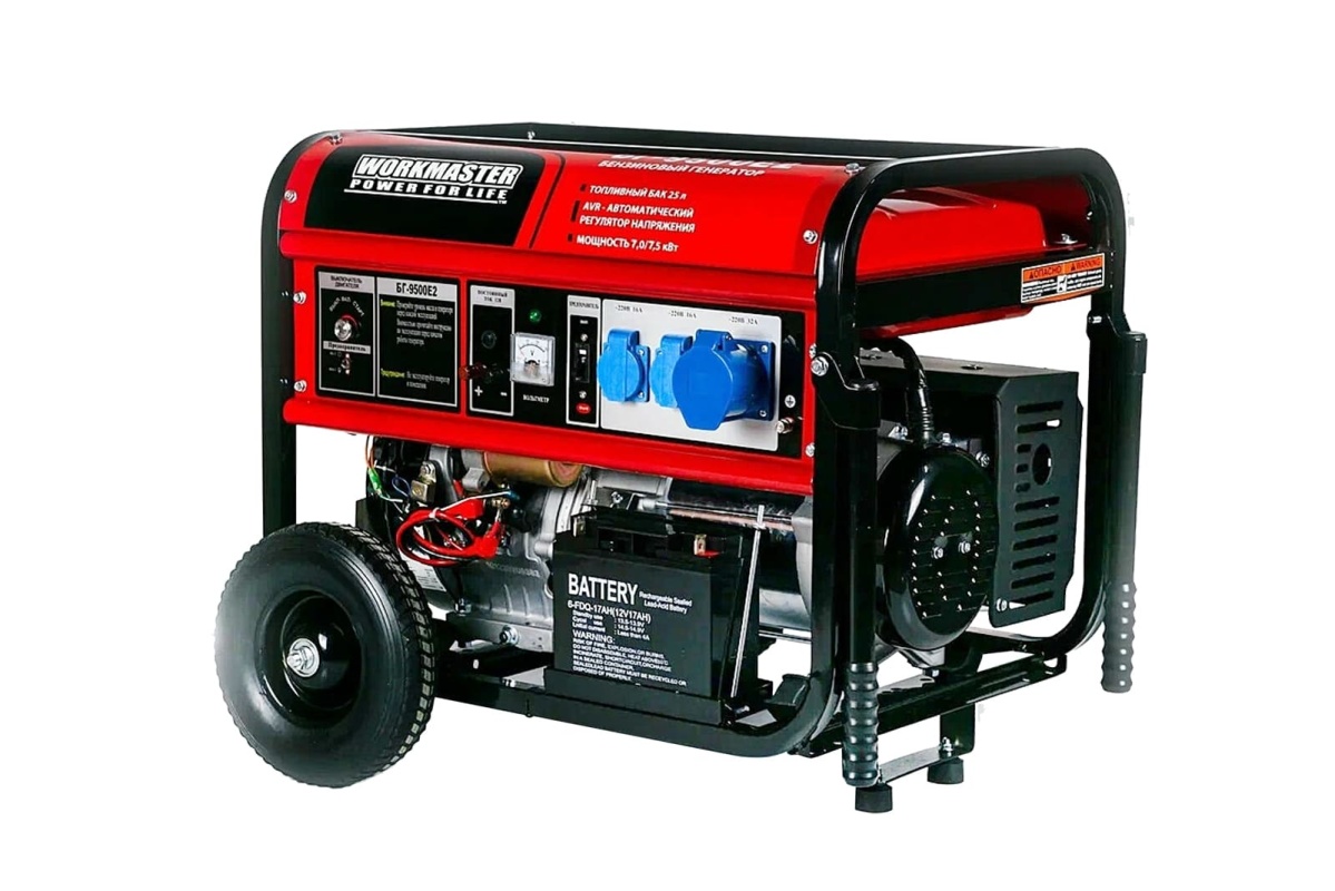 

Бензиновый генератор БГ-10500E2 WorkMaster