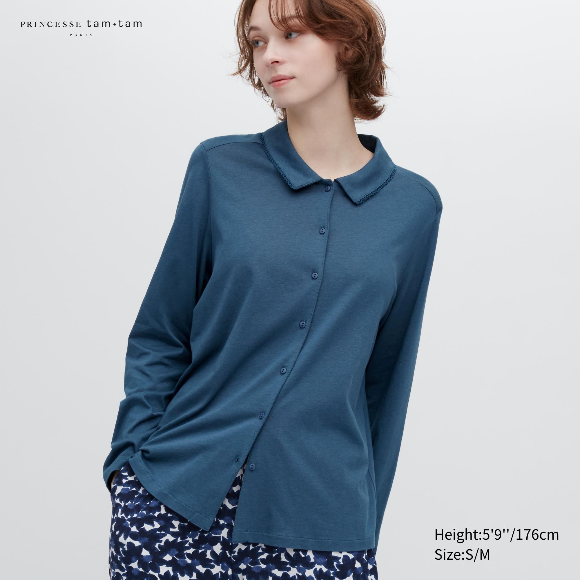 Блуза женская UNIQLO 461182COL65 синяя S (доставка из-за рубежа)