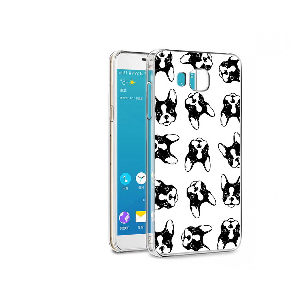 

Чехол MyPads Tocco для Samsung Galaxy C7 Pro черно белые собачки (PT74619.550.683), Прозрачный, Tocco