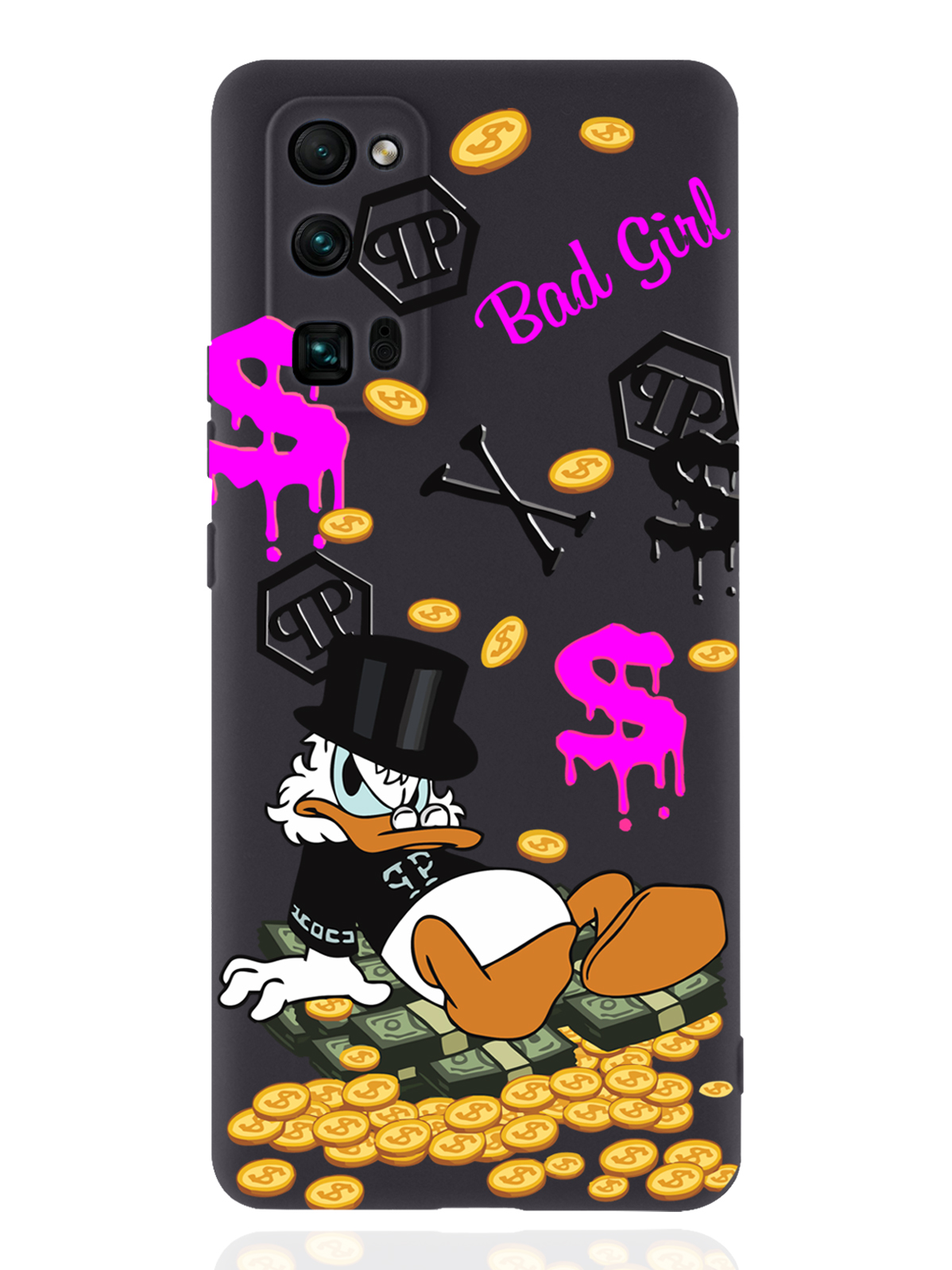 

Чехол MustHaveCase для Honor 30 Pro Богатая Утка Bad Girl черный, Оранжевый;черный