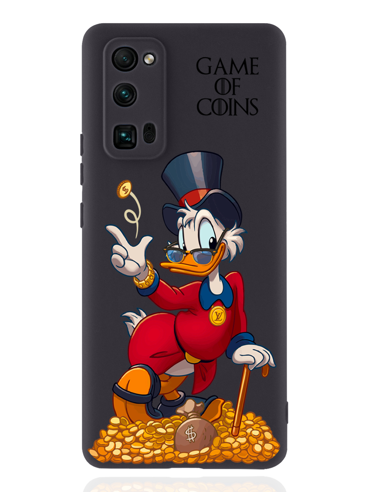 

Чехол MustHaveCase для Honor 30 Pro Богатая Утка Игра монет черный, Разноцветный