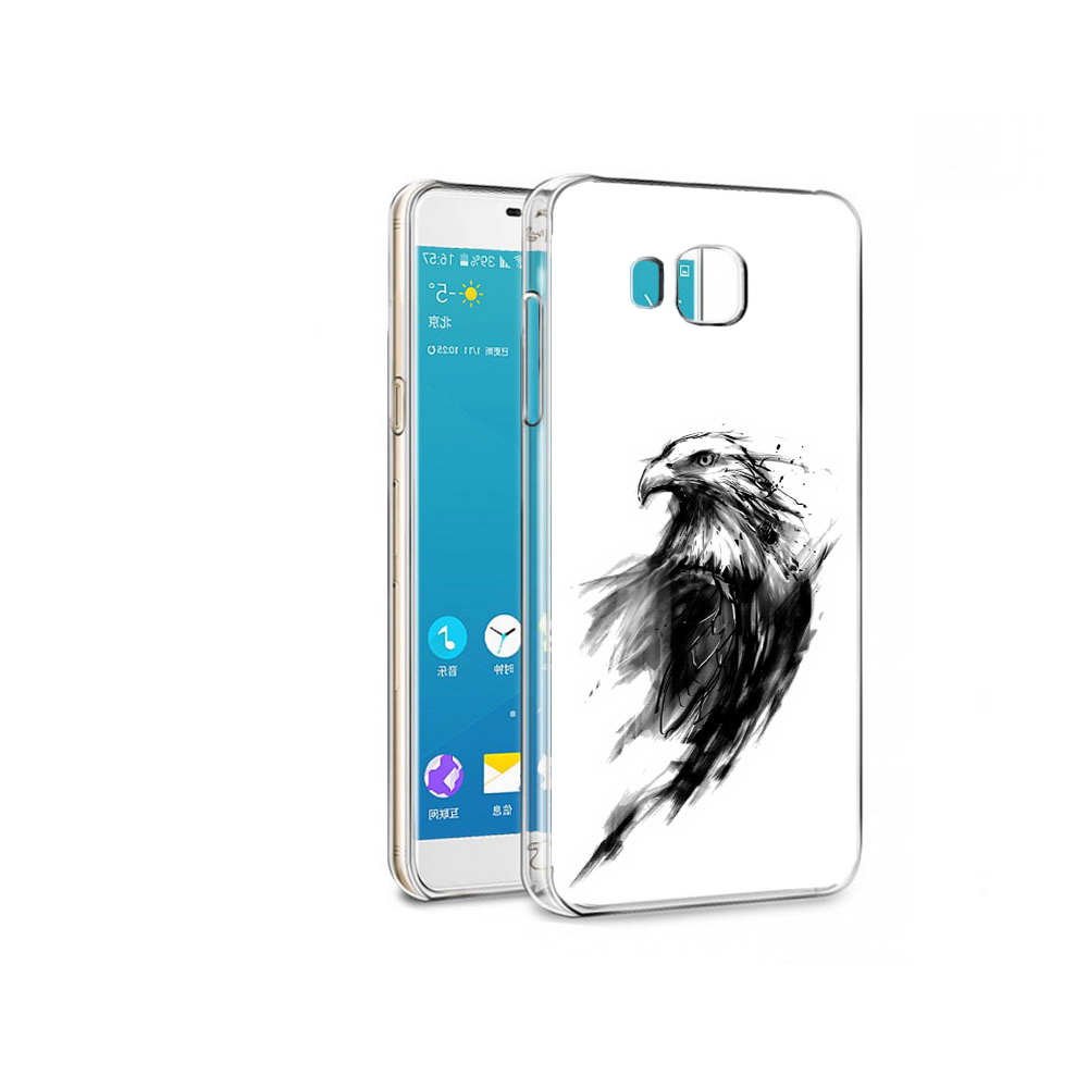 Чехол MyPads Tocco для Samsung Galaxy C7 Pro чб птица (PT74619.550.670)