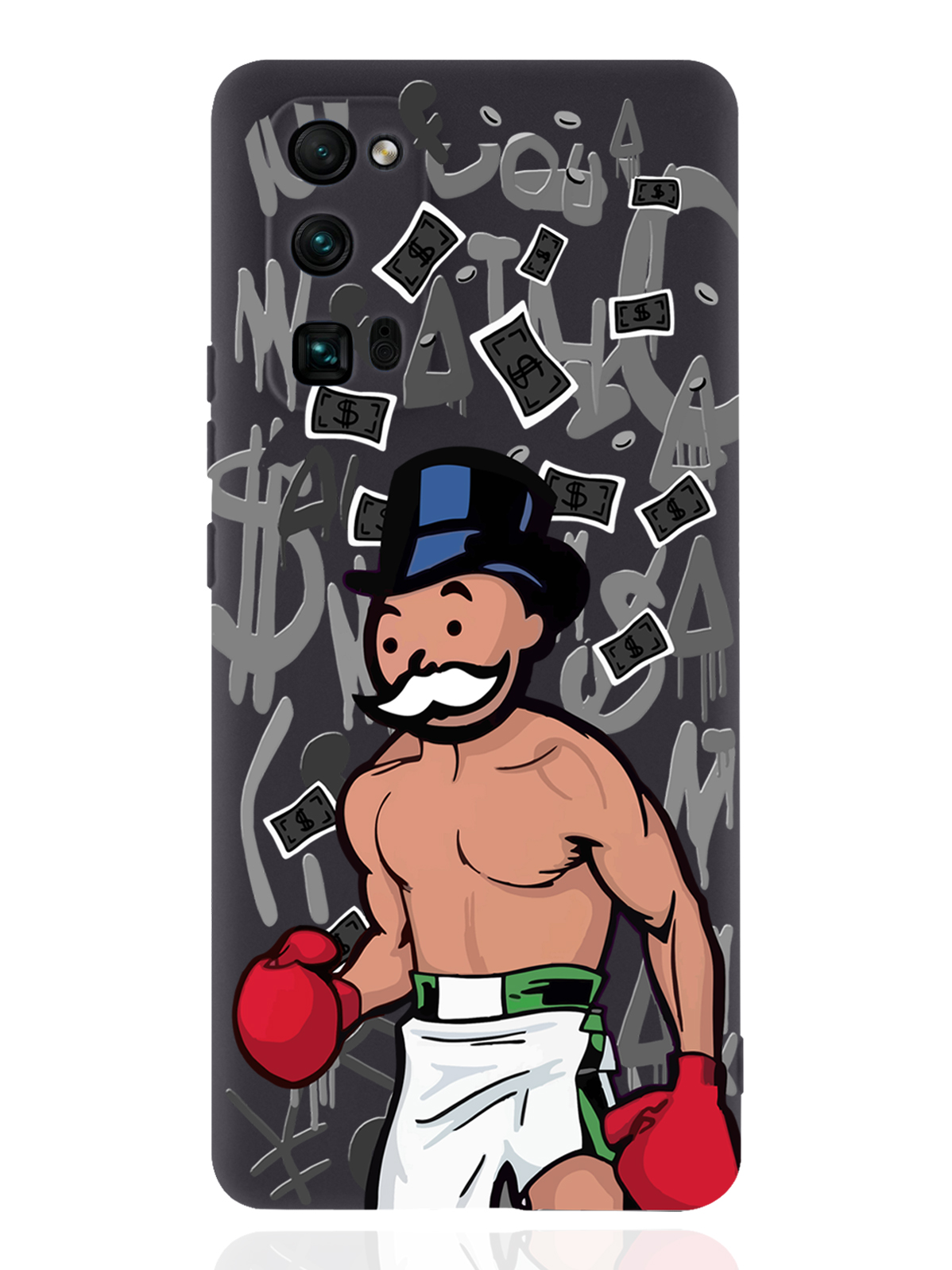 

Чехол MustHaveCase для Honor 30 Pro Monopoly Boxing Монополия Боксер черный, Разноцветный