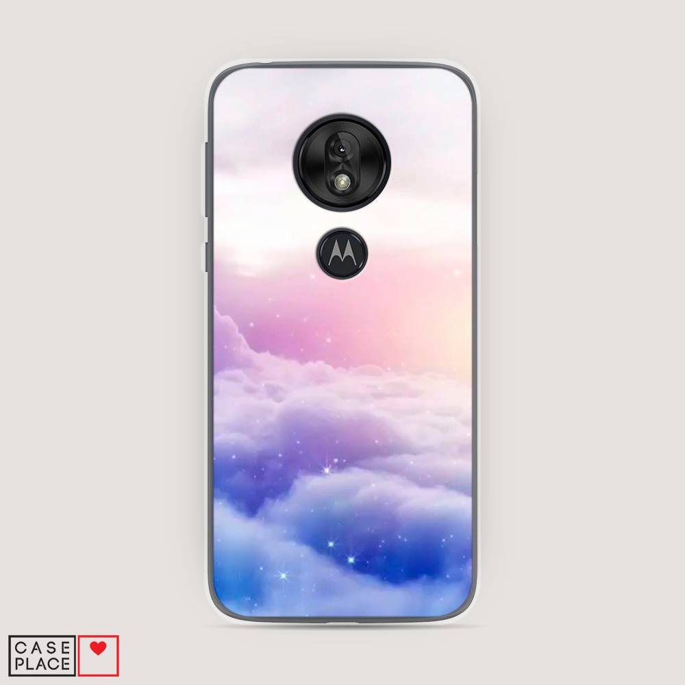

Чехол на Motorola Moto G7 Play "Небеса", Голубой;белый;розовый, 241250-2