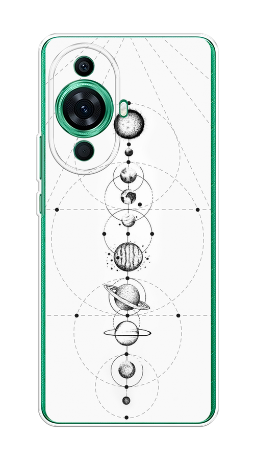 

Чехол на Huawei Nova 11 Pro "Парад планет", Серый, 6121350-2
