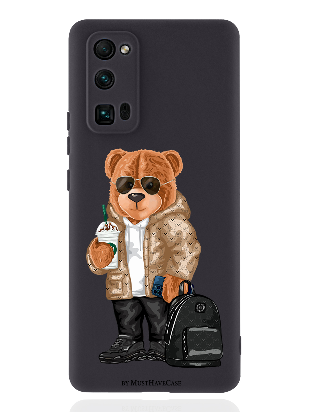 

Чехол MustHaveCase для Honor 30 Pro Tony Style в очках черный, Коричневый;черный;белый