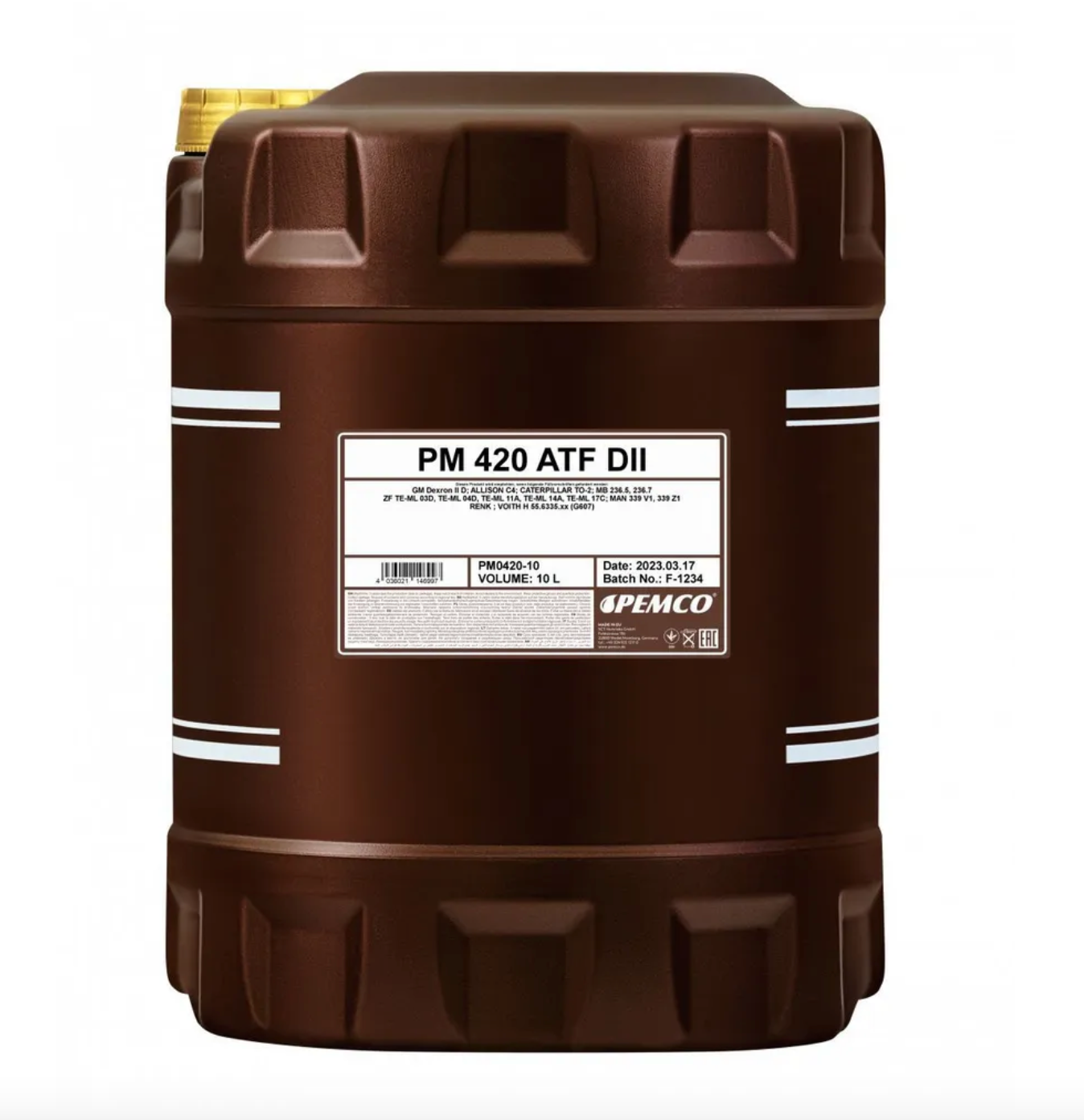 

Трансмиссионное масло PEMCO минеральное Atf Dexron Ii 10л
