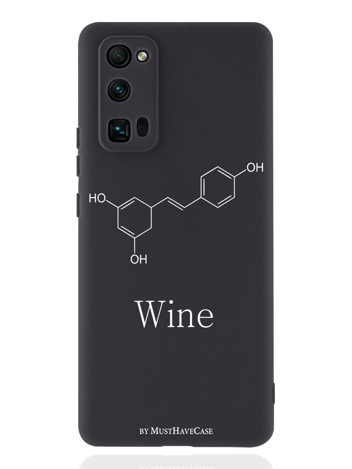 

Чехол MustHaveCase для Honor 30 Pro Молекула вина черный, Черный;белый