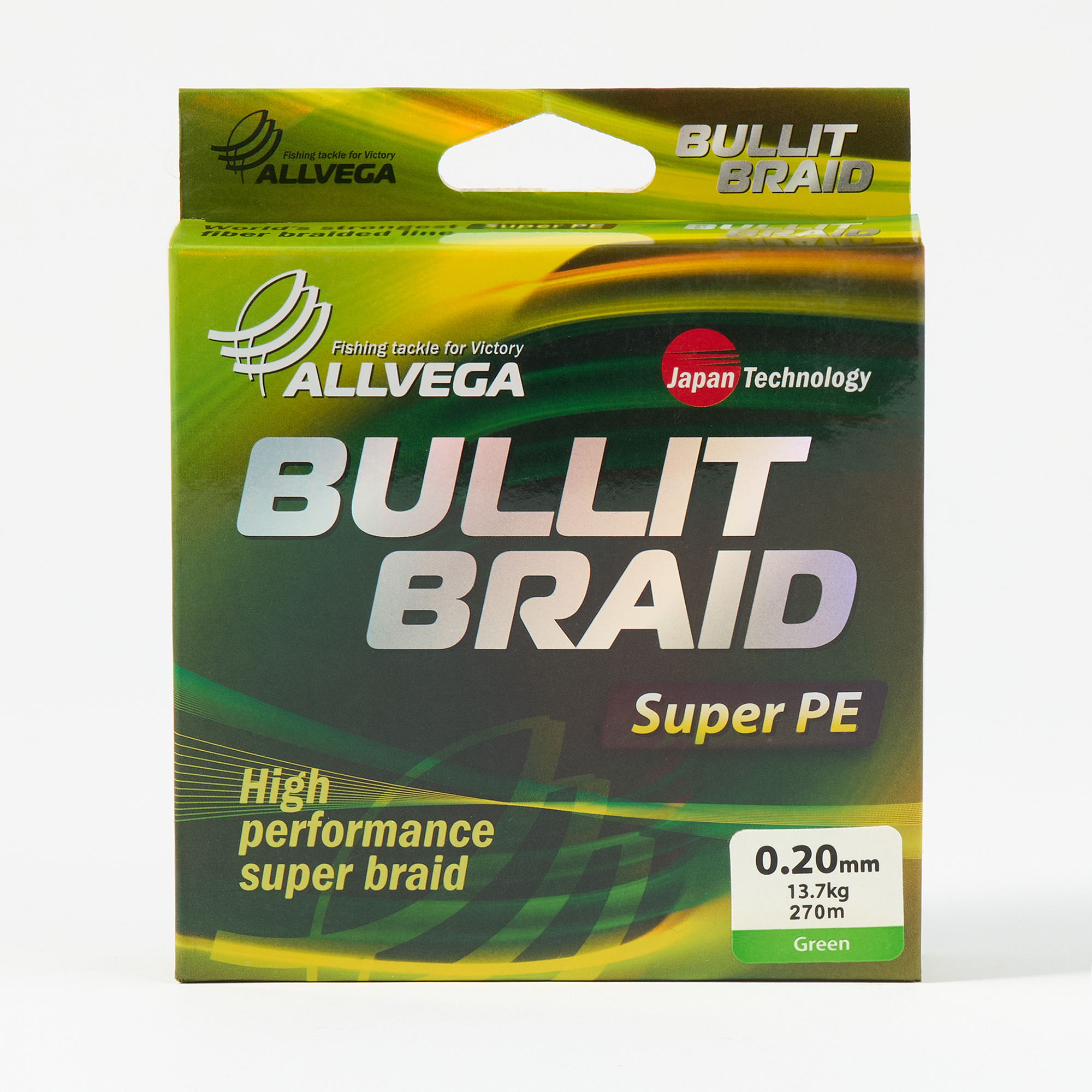 

Шнур плетёный Allvega Bullit Braid 270 м, тёмно-зелёный, 13,7 кг, Зеленый